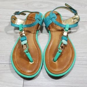 ALDO teal sandals